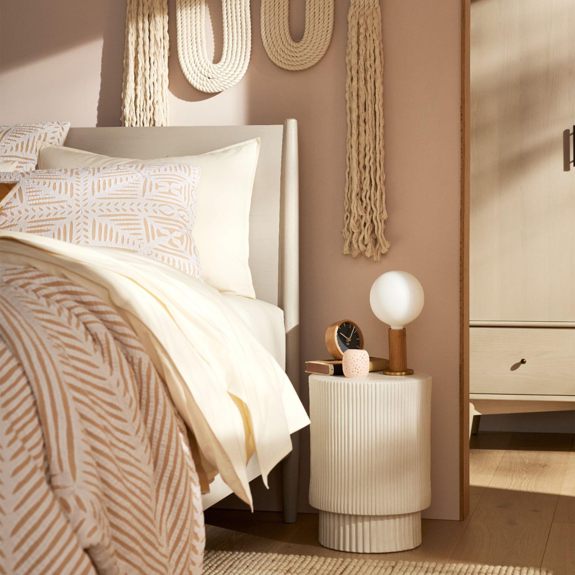 Fluted Side Table 33 cm 41 cm West Elm UK